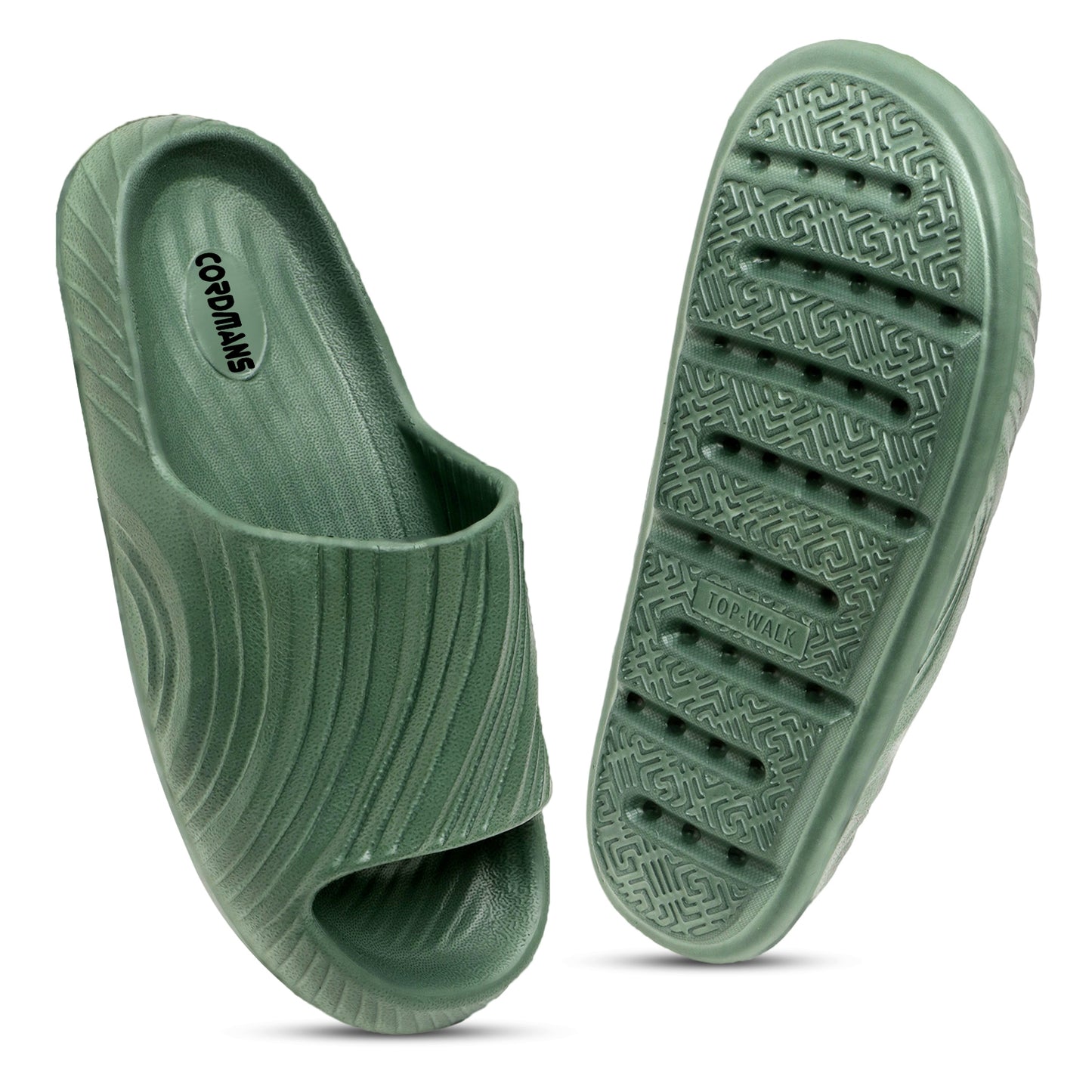 Premium Comfort Slide Sandals for Men & Women | Stylish Olive Green Casual Wear
