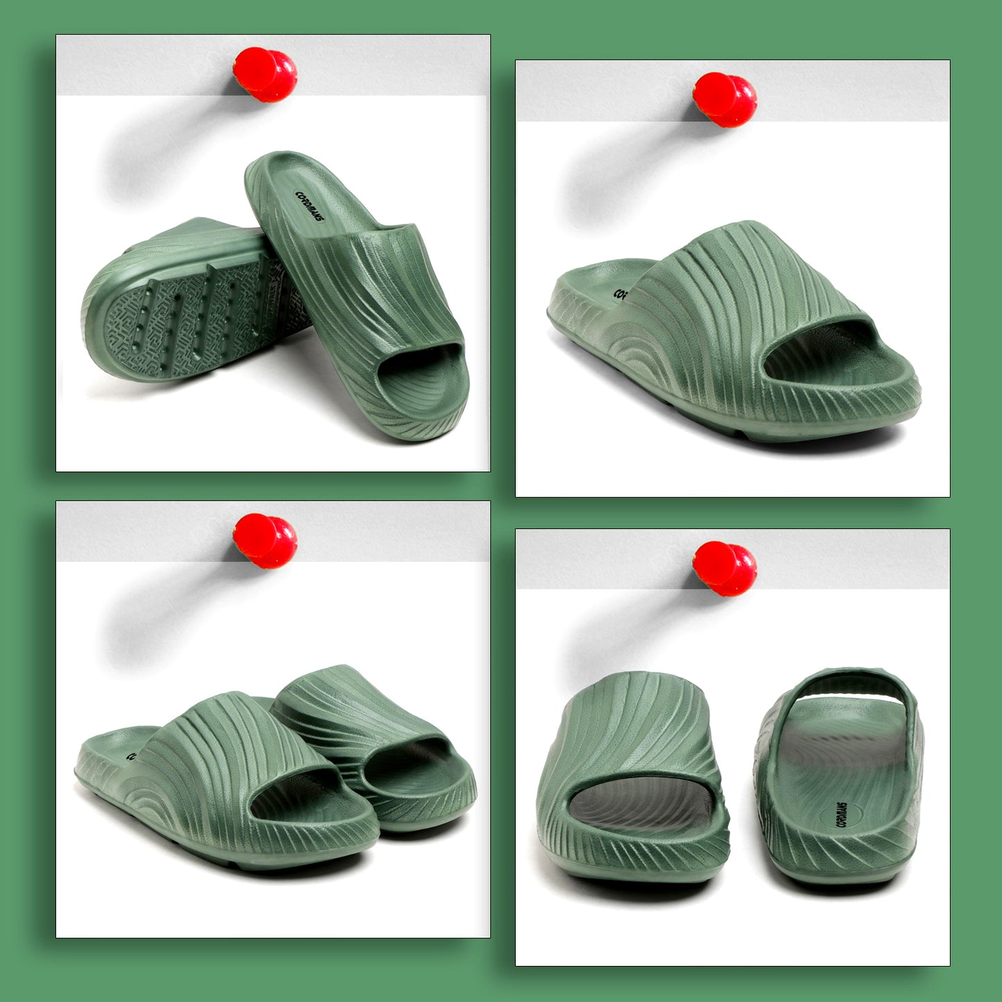 Premium Comfort Slide Sandals for Men & Women | Stylish Olive Green Casual Wear