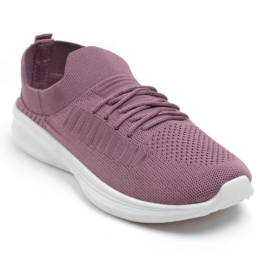 Women’s Mauve Knit Slip-On Sneakers – Lightweight Comfort Walking Shoes
