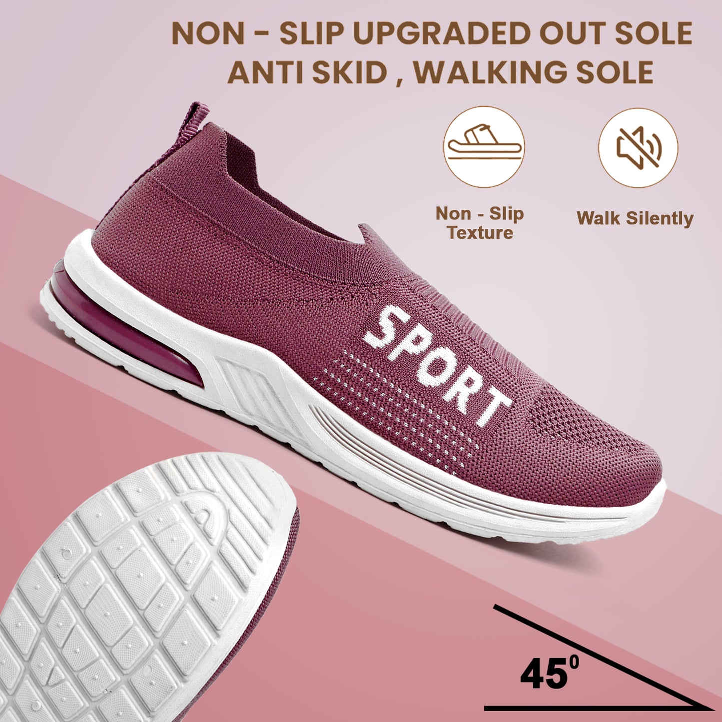 Cordmans Sport – Women’s Slip-On Walking Shoes