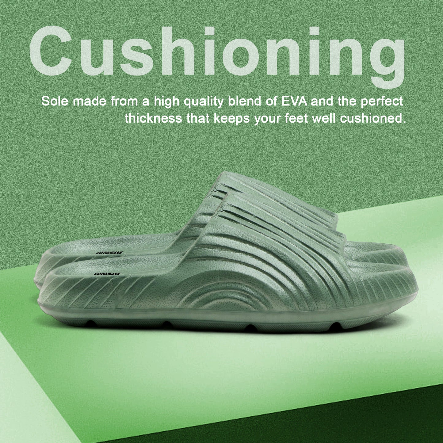Premium Comfort Slide Sandals for Men & Women | Stylish Olive Green Casual Wear