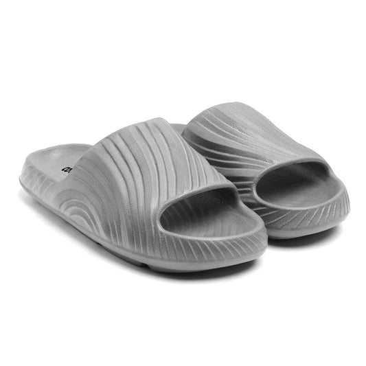 Men’s Grey Comfort Slides – Lightweight Casual Slip-on Slippers for Everyday Wear