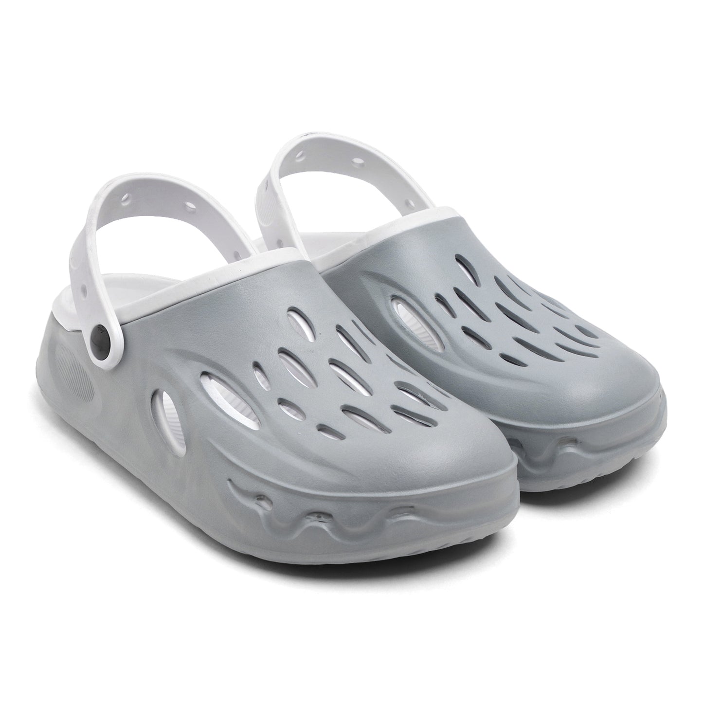 Men’s Stylish Grey Clogs – Lightweight & Comfortable Slip-on Sandals with Back Strap