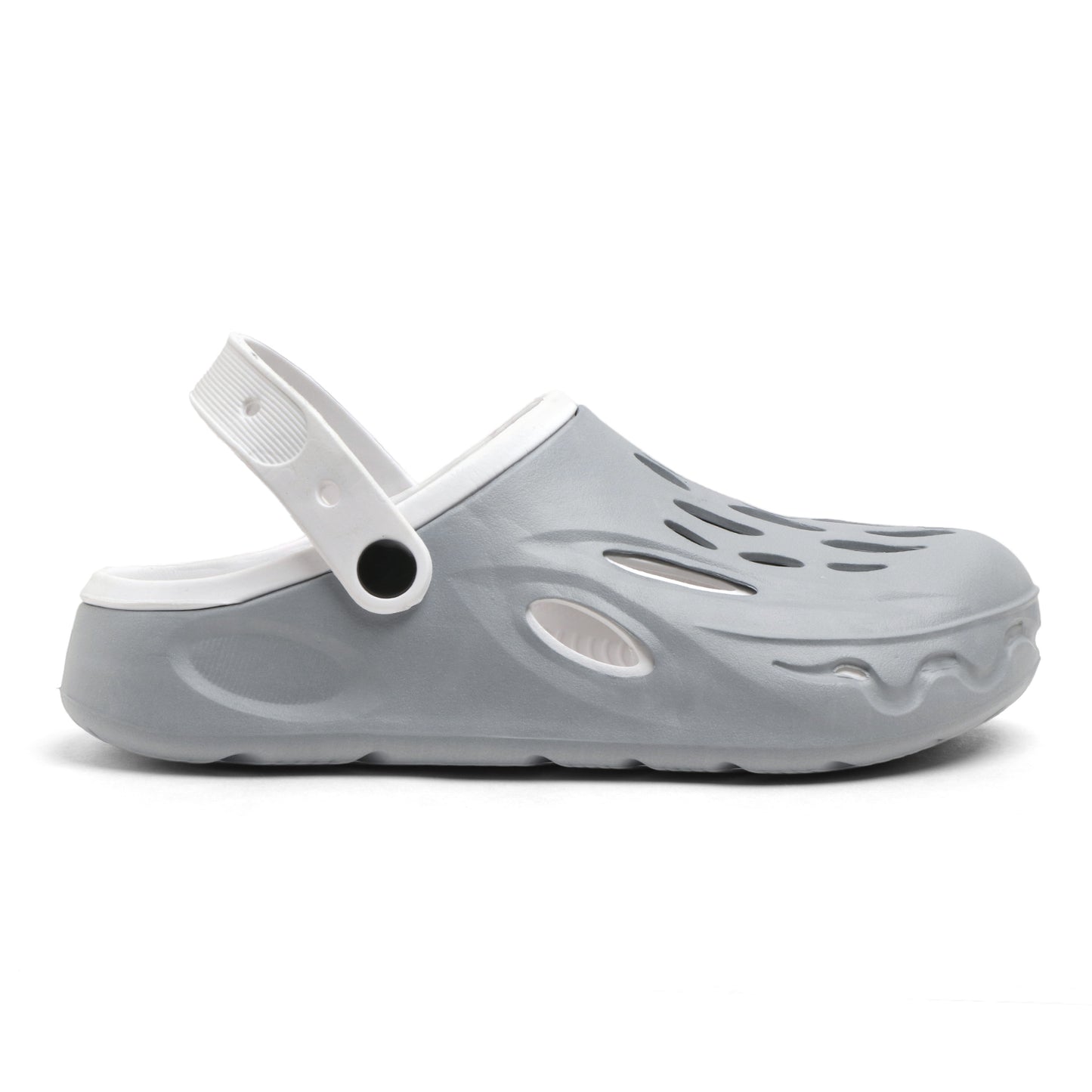 Men’s Stylish Grey Clogs – Lightweight & Comfortable Slip-on Sandals with Back Strap