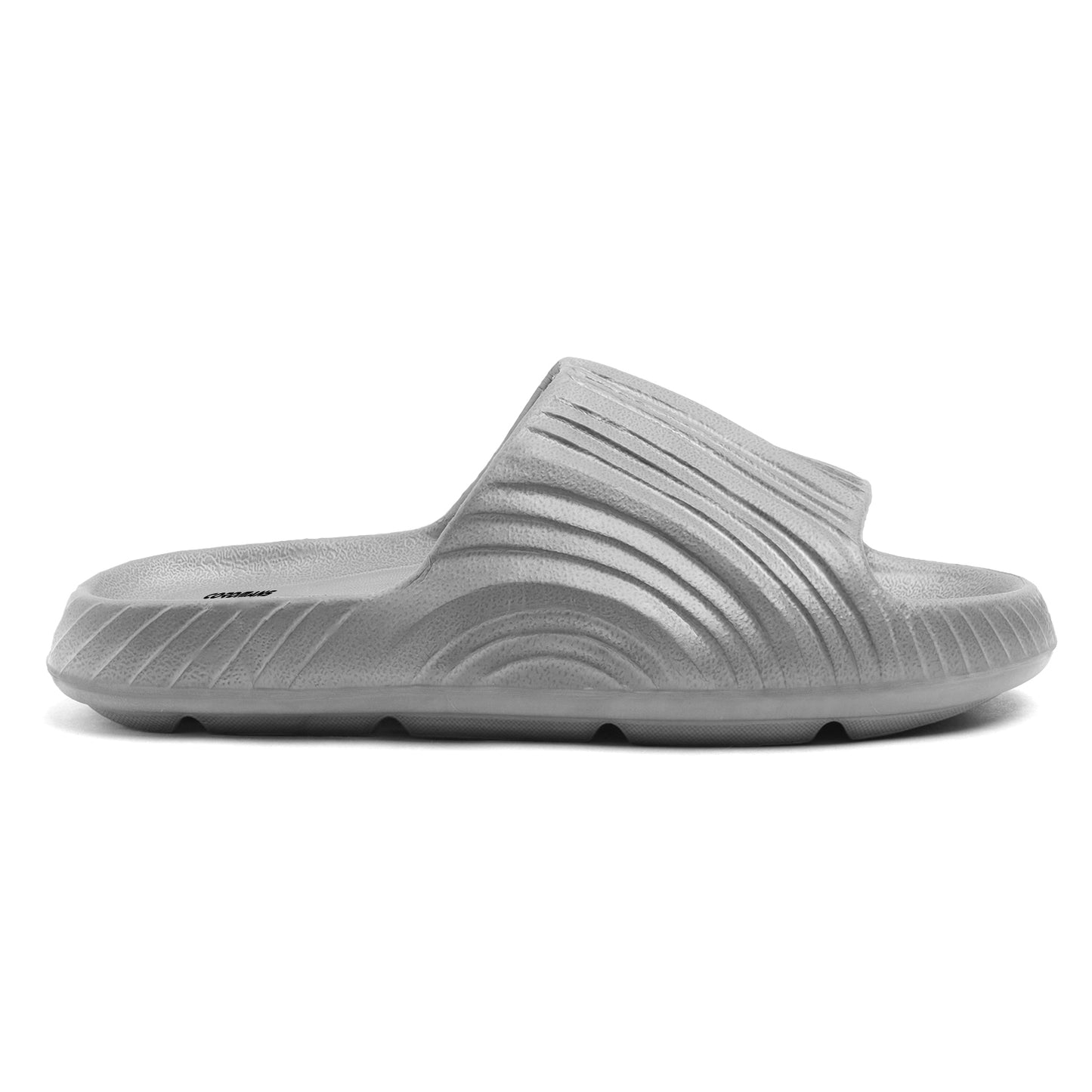 Men’s Grey Comfort Slides – Lightweight Casual Slip-on Slippers for Everyday Wear