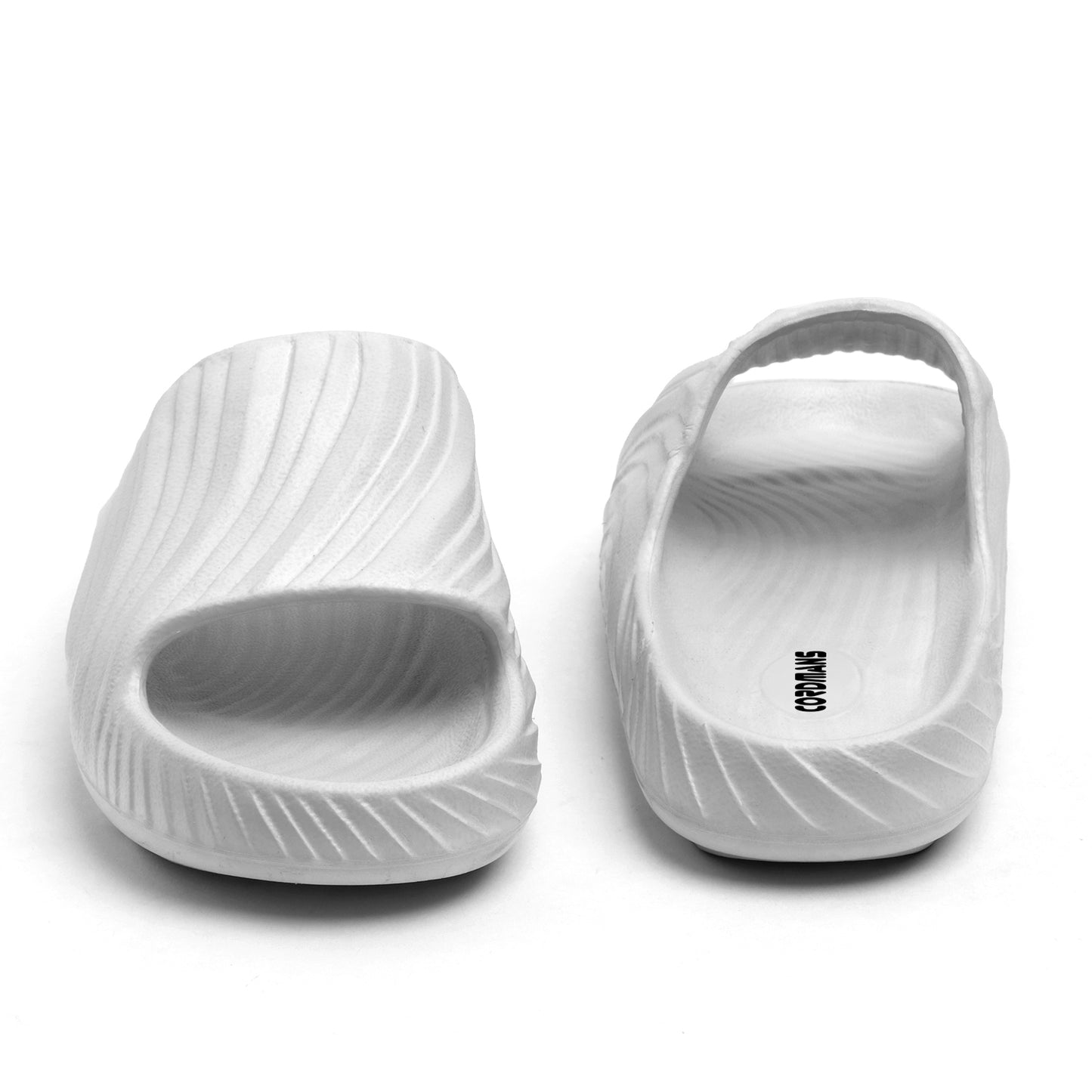 Men’s White Comfort Slides – Lightweight Slip-on Slippers for Everyday Casual Wear