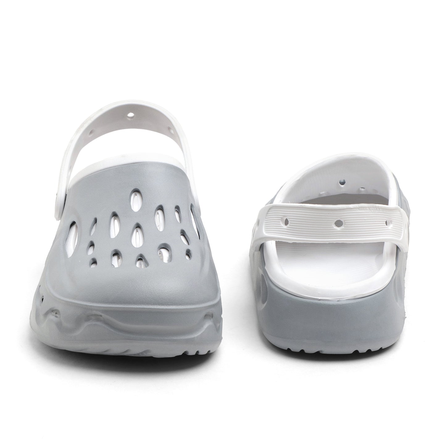 Men’s Stylish Grey Clogs – Lightweight & Comfortable Slip-on Sandals with Back Strap