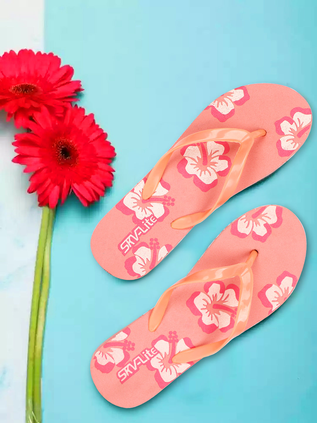Flower Print Flip Flops – Comfortable & Trendy Slippers