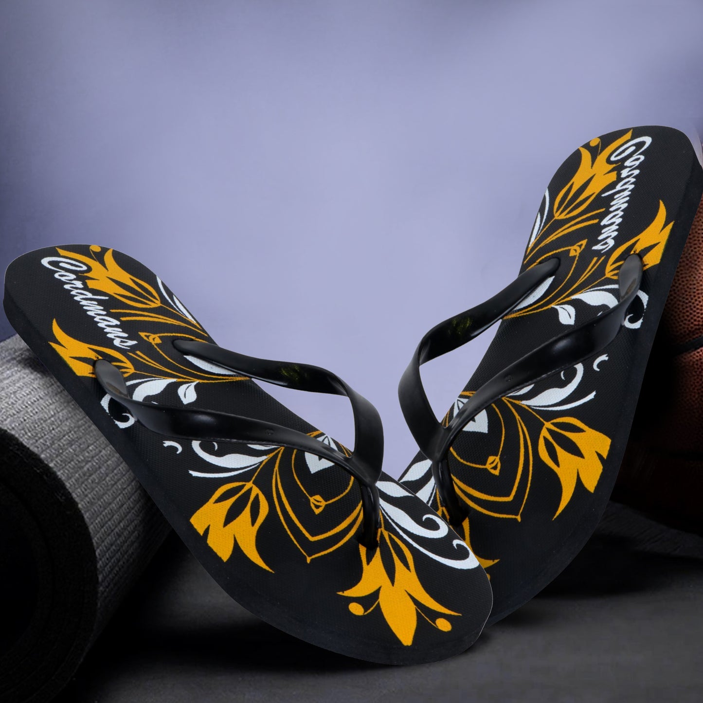 Cordmans BloomWave – Women’s Black Floral Print Flip-Flops