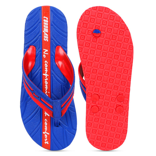 Men’s Blue-Red Flip-Flops – Bold Style, Ultimate Comfort