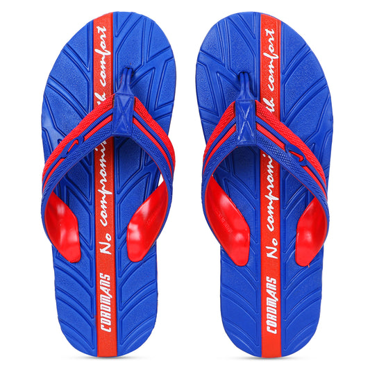 Men’s Blue-Red Flip-Flops – Bold Style, Ultimate Comfort