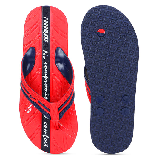 Men’s Red-Navy Flip-Flops – Everyday Bold Comfort