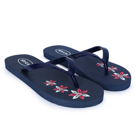 Cordmans BloomStep – Women’s Navy Blue Floral Flip-Flops