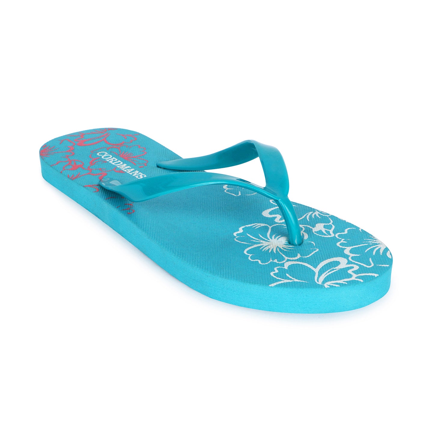 Cordmans BlossomStep – Women’s Sky Blue Floral Print Flip-Flops: