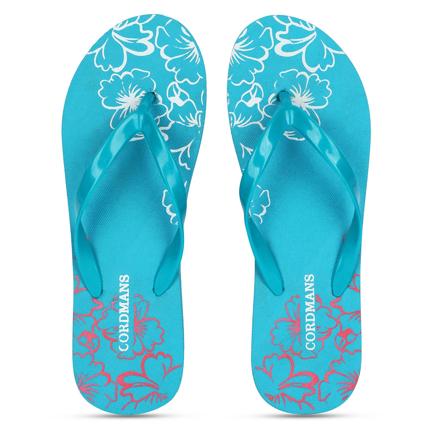Cordmans BlossomStep – Women’s Sky Blue Floral Print Flip-Flops: