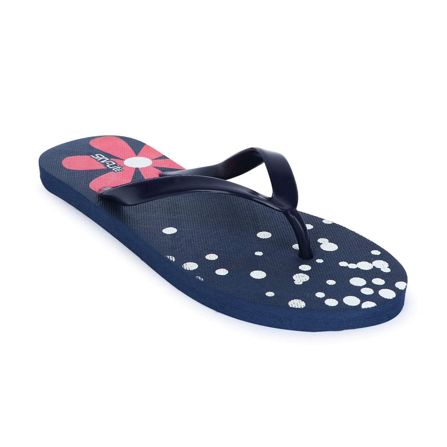Cordmans BloomPop – Women’s Navy Blue Polka & Floral Flip-Flops