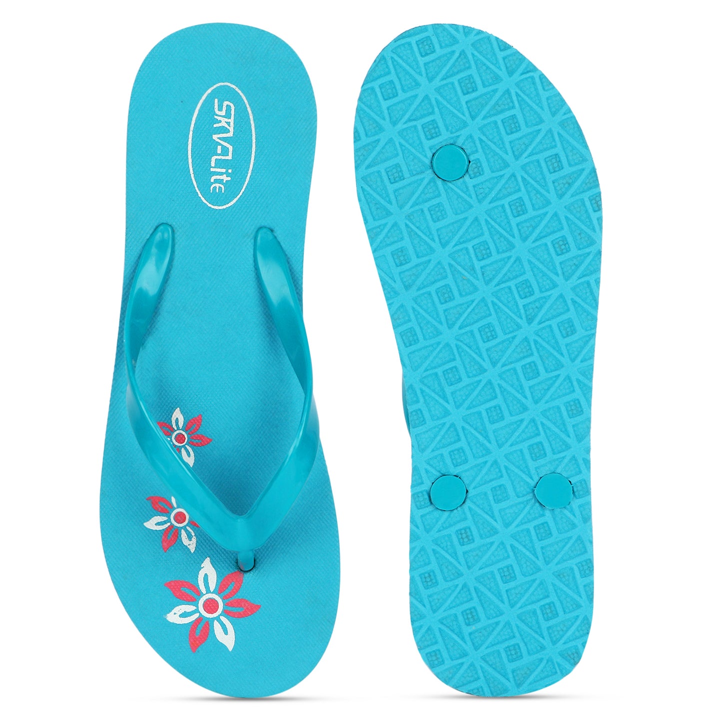 Cordmans BloomStep – Women’s Aqua Blue Floral Flip-Flops