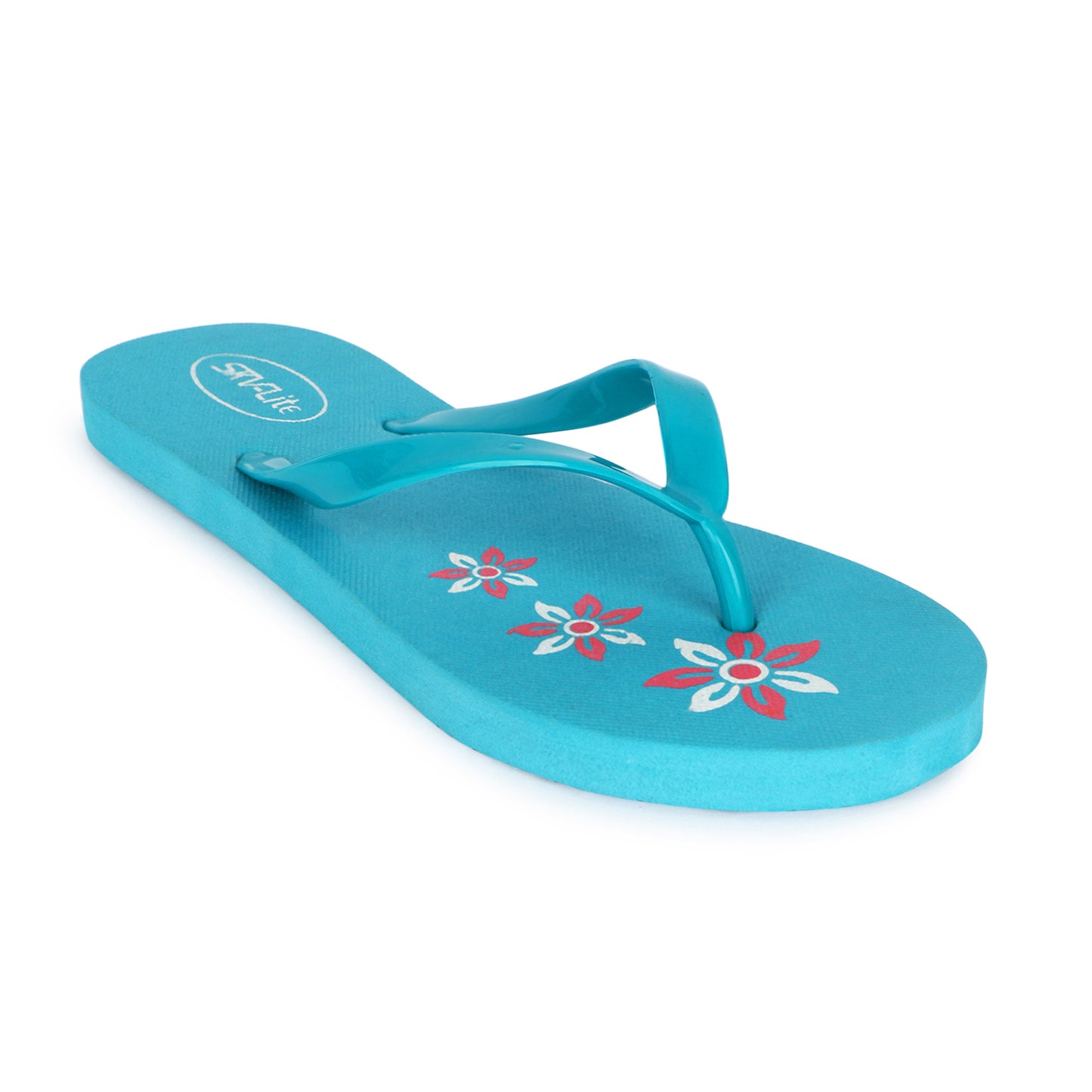 Cordmans BloomStep – Women’s Aqua Blue Floral Flip-Flops