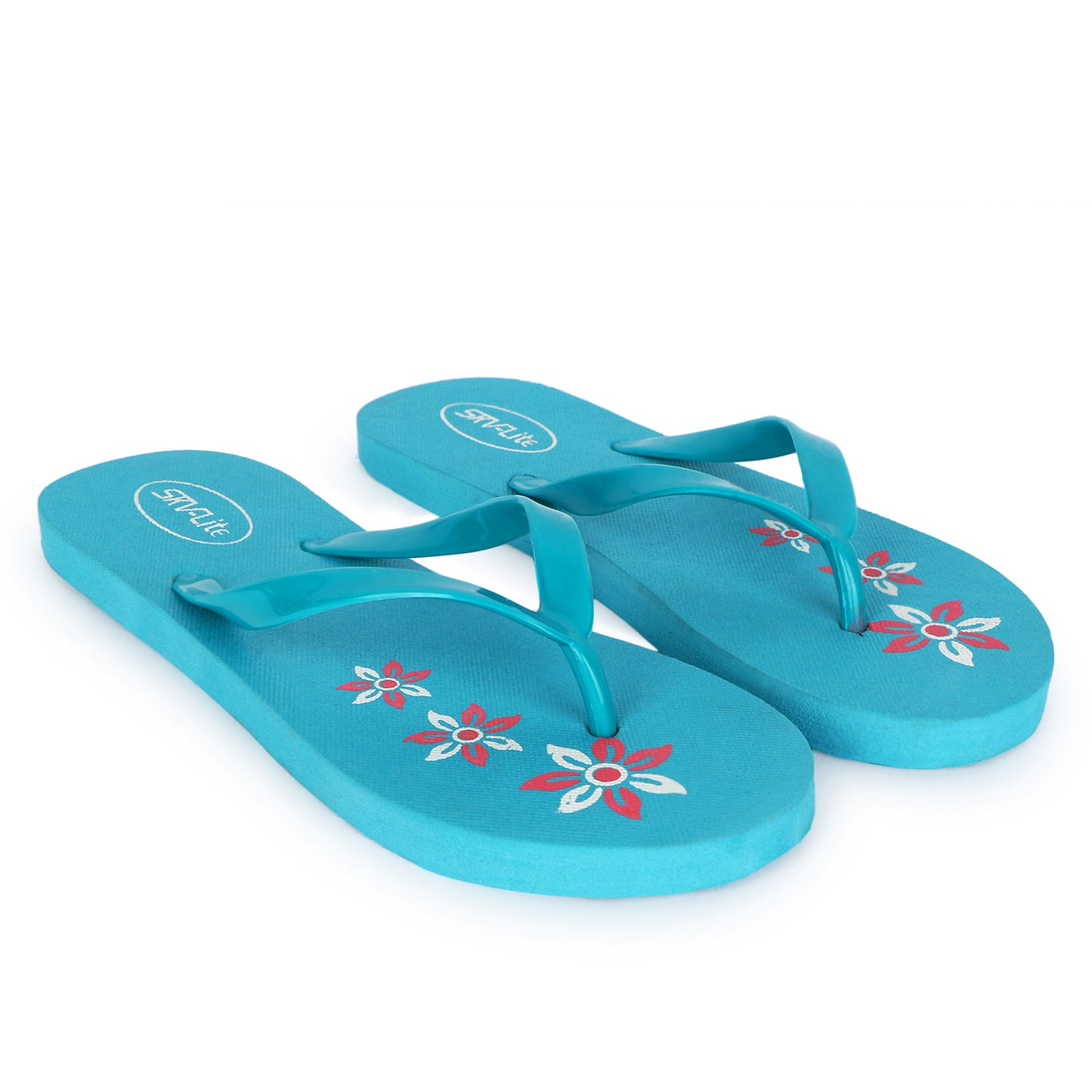 Cordmans BloomStep – Women’s Aqua Blue Floral Flip-Flops