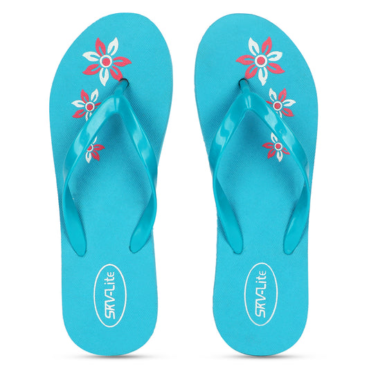 Cordmans BloomStep – Women’s Aqua Blue Floral Flip-Flops