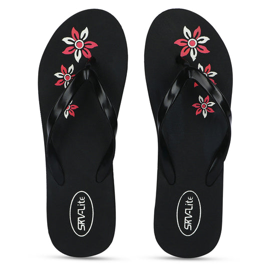 Cordmans BloomStep – Women’s Black Floral Flip-Flops