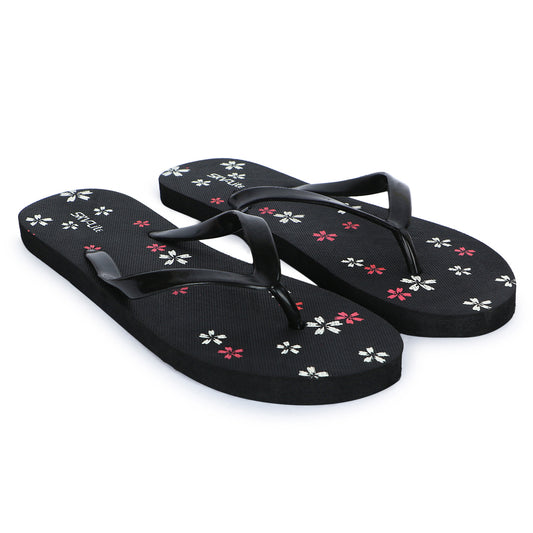Stylish Women’s Floral Printed Flip-Flops