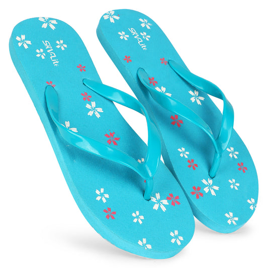 Stylish Women’s Floral Printed Flip-Flops