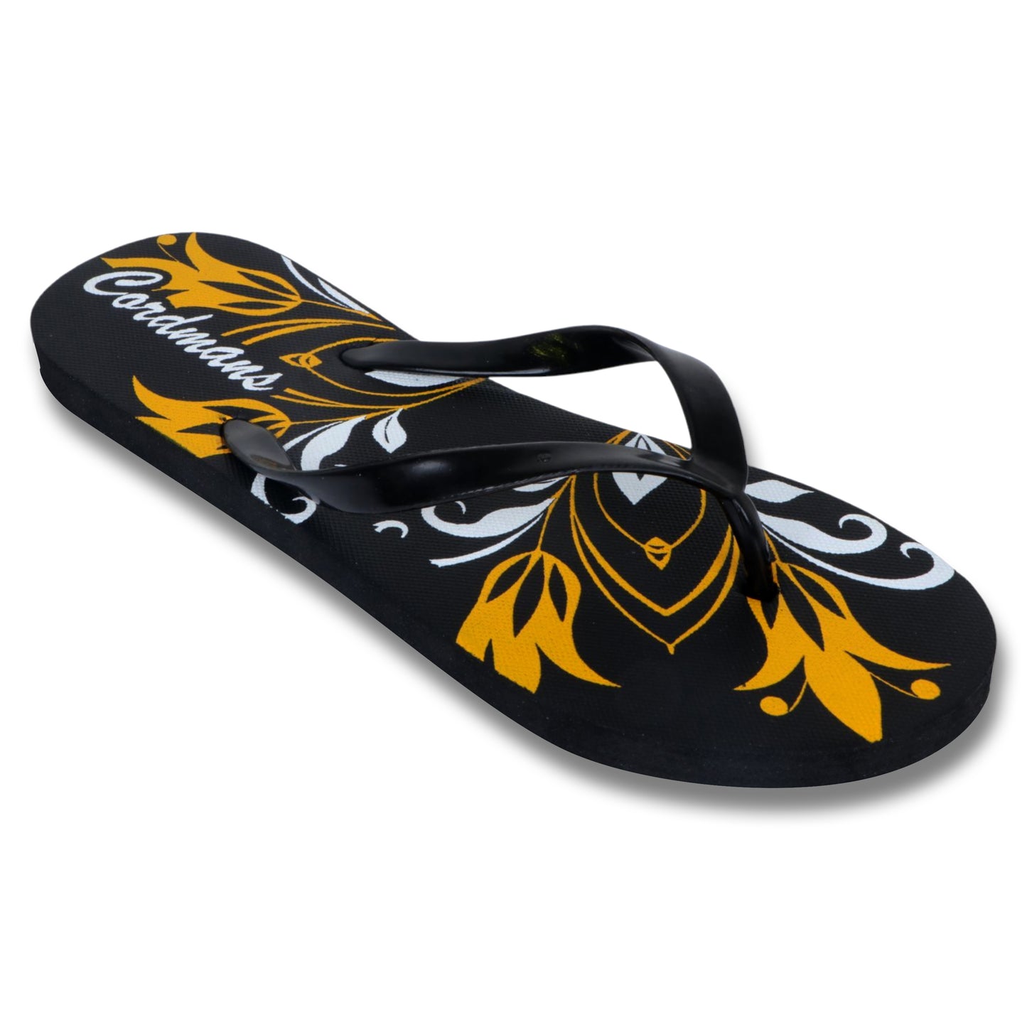 Cordmans BloomWave – Women’s Black Floral Print Flip-Flops