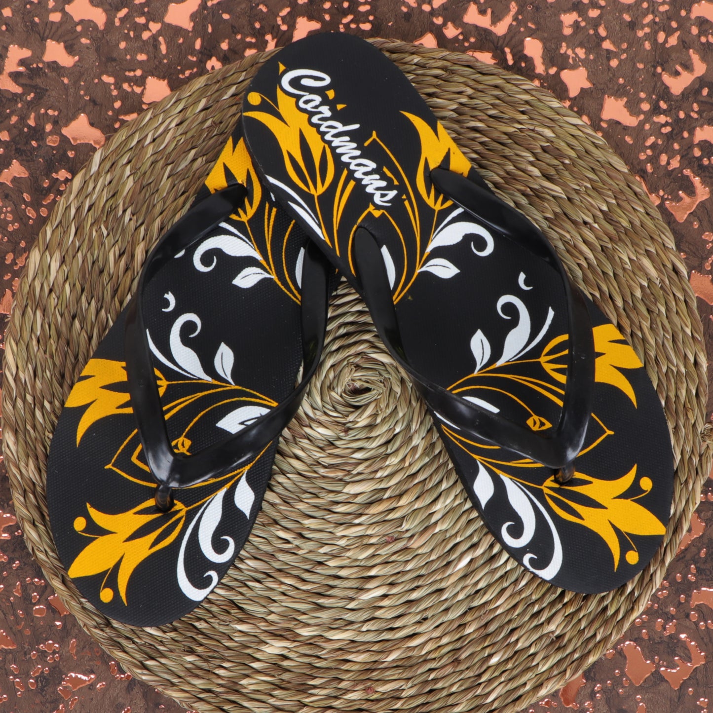 Cordmans BloomWave – Women’s Black Floral Print Flip-Flops
