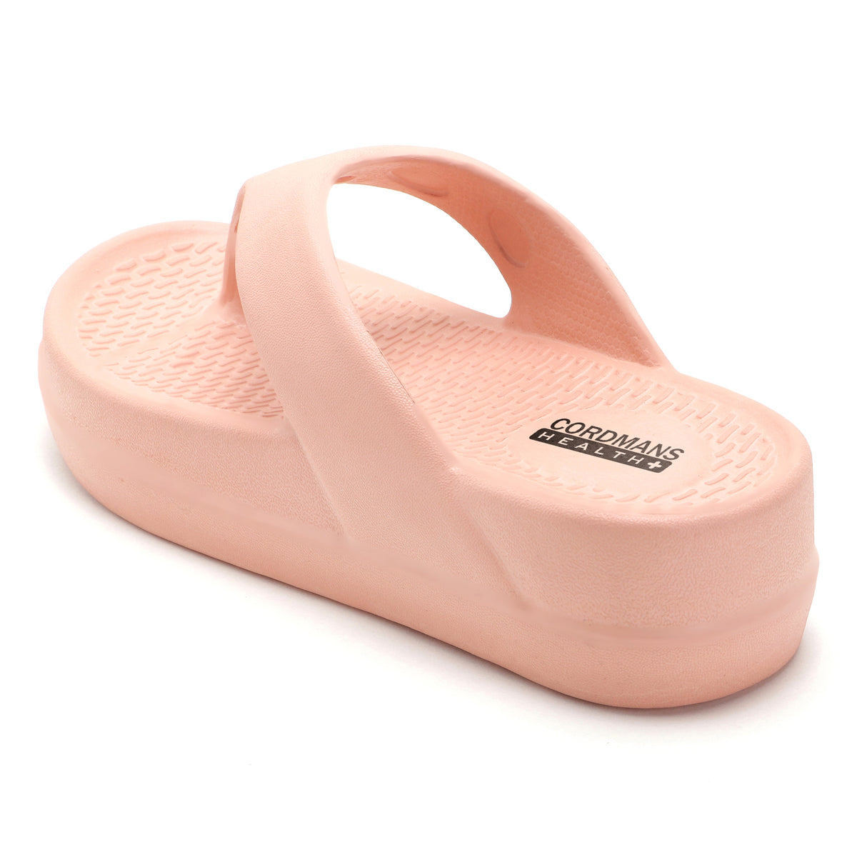Pink Platform Flip-Flops for Women – Minimalist Wide Strap Casual Slippers