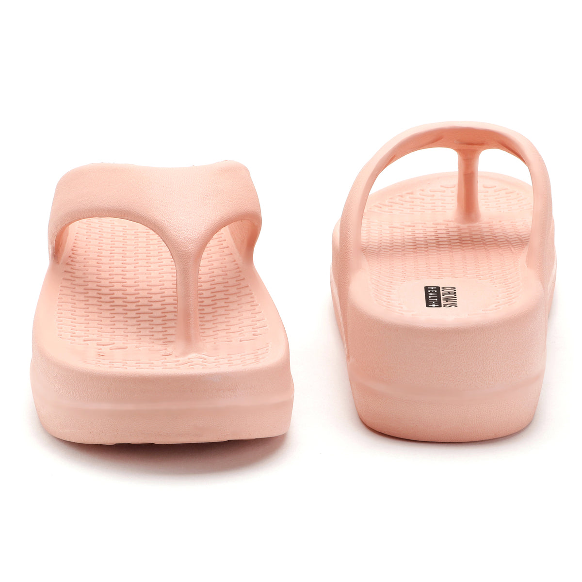 Pink Platform Flip-Flops for Women – Minimalist Wide Strap Casual Slippers