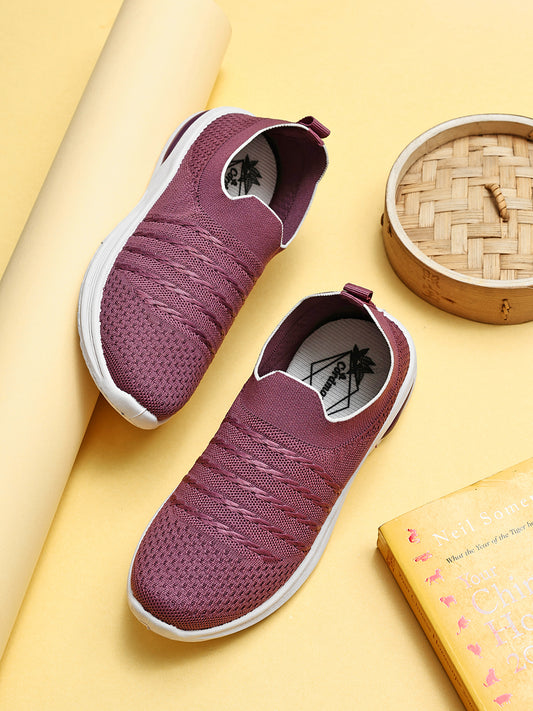 Women’s Stylish Slip-On Sports Sneakers – Lightweight & Breathable Walking Shoes