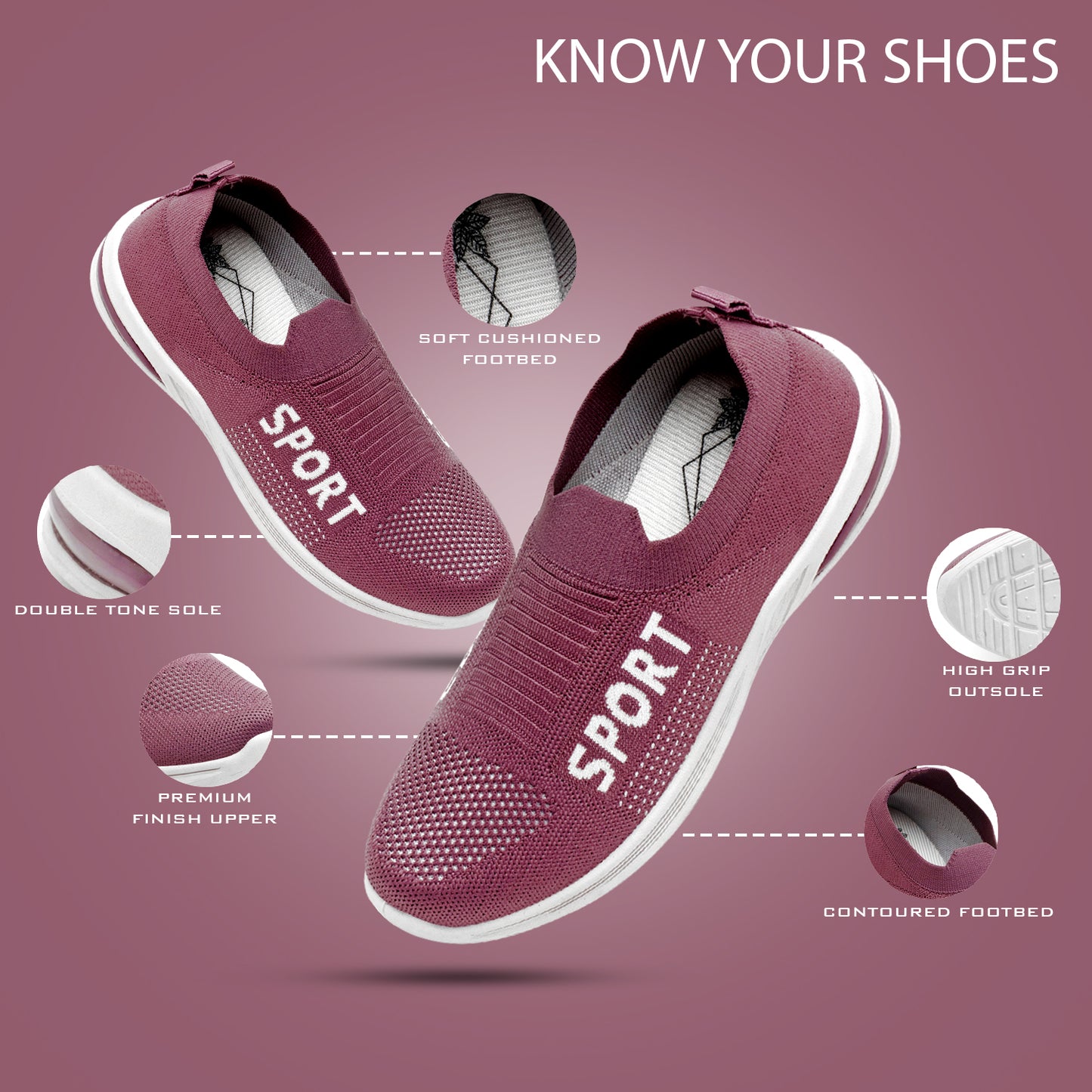 Cordmans Sport – Women’s Slip-On Walking Shoes