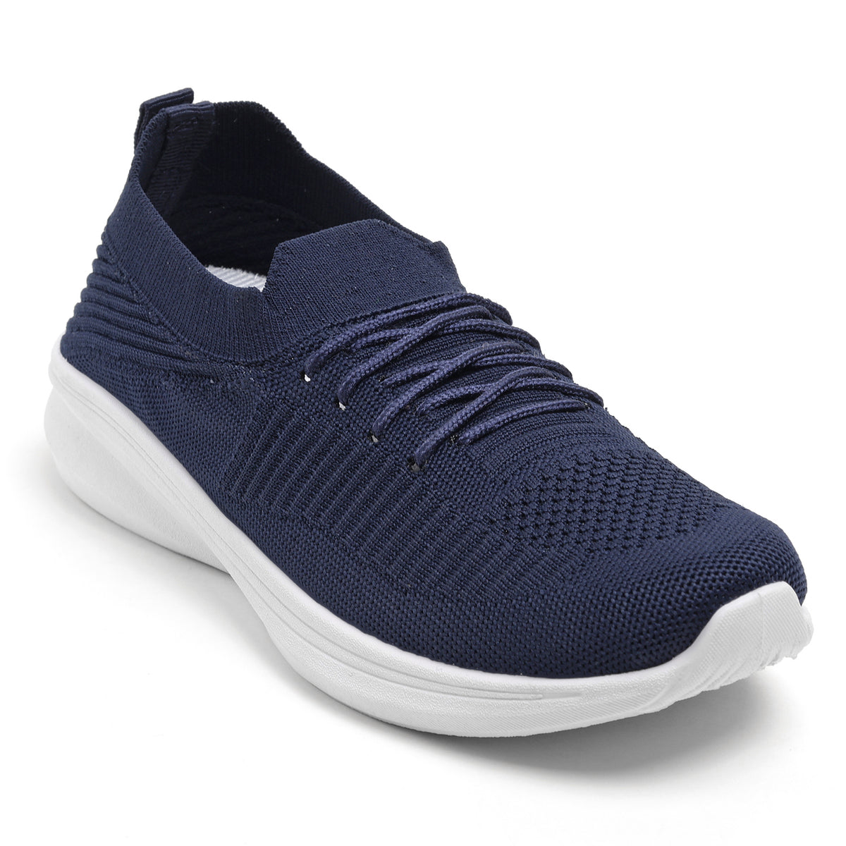 Women’s Navy Blue Lightweight Knit Sneakers – Comfortable & Stylish Casual Shoes
