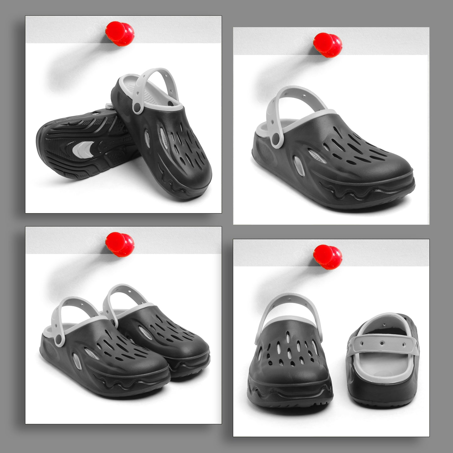 Unisex Comfort Clogs – Black | Lightweight, Anti-Slip & Water-Friendly