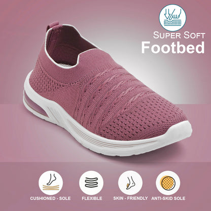 Women’s Stylish Slip-On Sports Sneakers – Lightweight & Breathable Walking Shoes