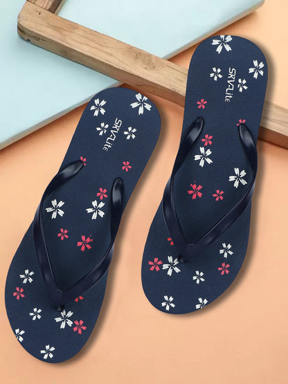 Stylish Women’s Floral Printed Flip-Flops