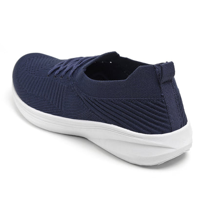 Women’s Navy Blue Lightweight Knit Sneakers – Comfortable & Stylish Casual Shoes