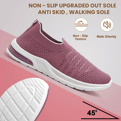 Women’s Stylish Slip-On Sports Sneakers – Lightweight & Breathable Walking Shoes