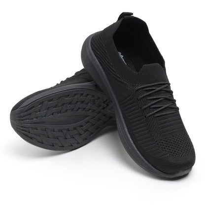 Women’s Black Lightweight Mesh Sneakers – Stylish & Comfortable Everyday Shoes