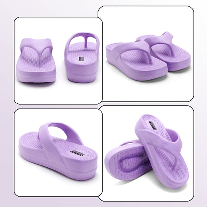 Women’s Purple Platform Flip-Flop Sandals – Stylish Casual Slippers