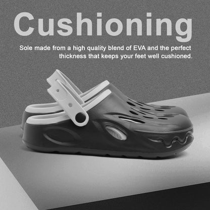 Unisex Comfort Clogs – Black | Lightweight, Anti-Slip & Water-Friendly