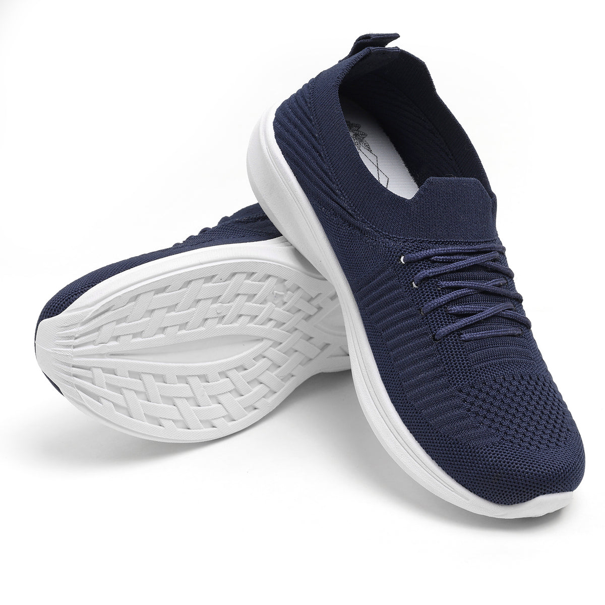 Women’s Navy Blue Lightweight Knit Sneakers – Comfortable & Stylish Casual Shoes