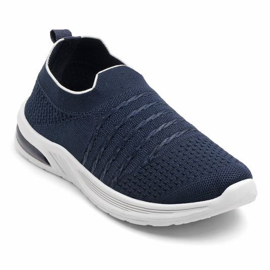 Women’s Navy Blue Slip-On Sports Sneakers – Lightweight & Breathable Walking Shoes