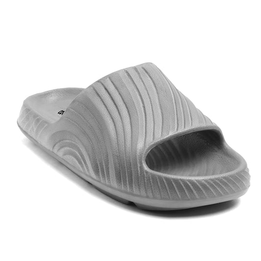 Men’s Grey Comfort Slides – Lightweight Casual Slip-on Slippers for Everyday Wear