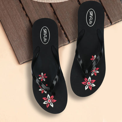 Cordmans BloomStep – Women’s Black Floral Flip-Flops