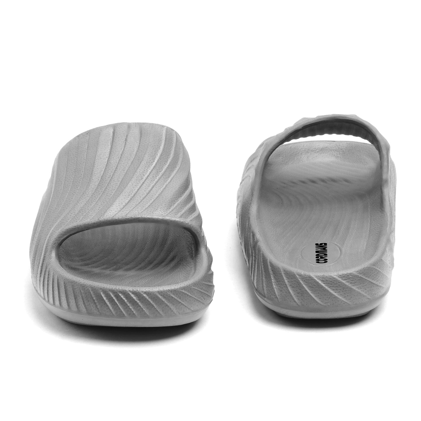 Men’s Grey Comfort Slides – Lightweight Casual Slip-on Slippers for Everyday Wear