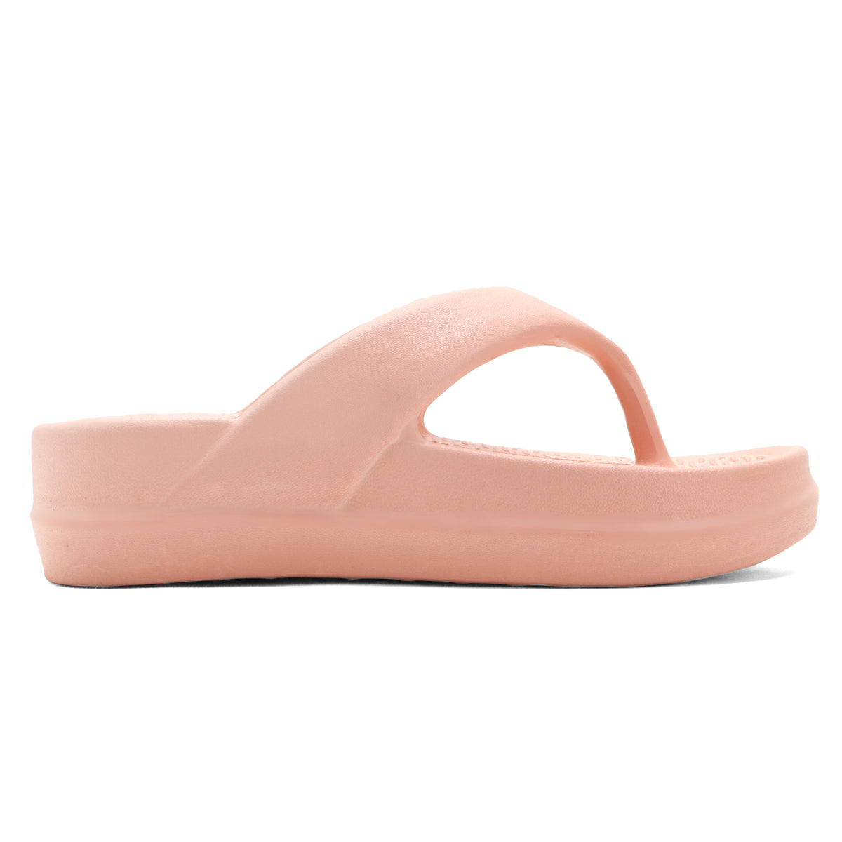 Pink Platform Flip-Flops for Women – Minimalist Wide Strap Casual Slippers