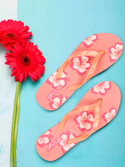 Flower Print Flip Flops – Comfortable & Trendy Slippers