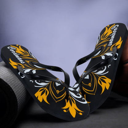 Cordmans BloomWave – Women’s Black Floral Print Flip-Flops